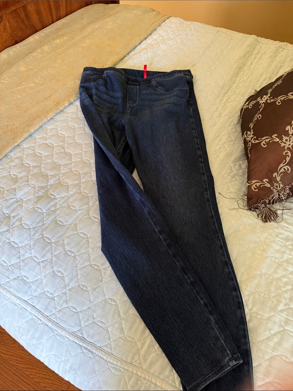 SPANX Women's Dark Blue Skinny Jeans
